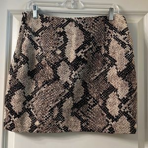 Snake Print Mini Skirt